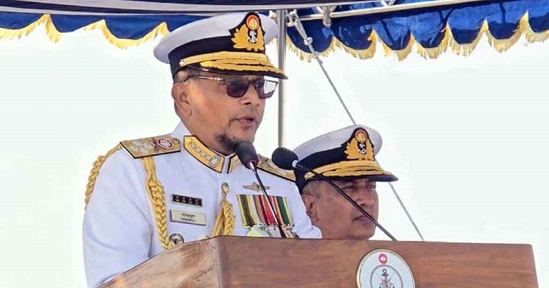 নৌবাহিনী প্রধান অ্যাডমিরাল মোহাম্মদ নাজমুল হাসান। সংগৃহীত ছবি