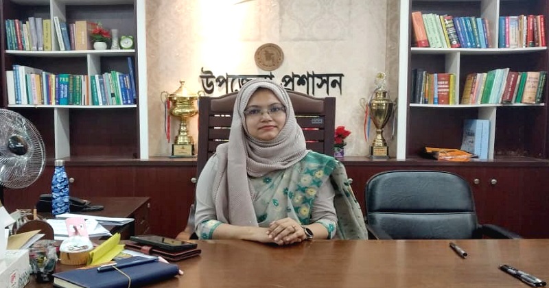 নবাগত ইউএনও মিজ রুবানা তানজিন।