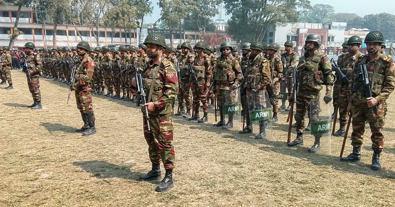 ভূঞাপুরে যৌথ বাহিনীর মহড়া
