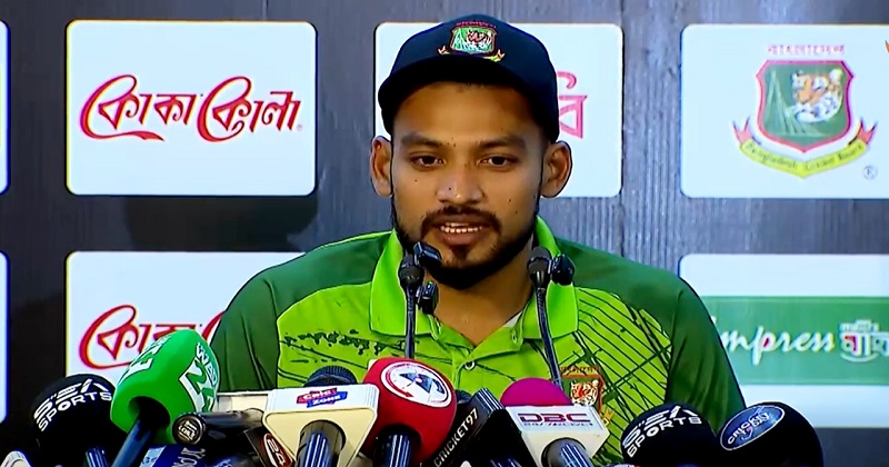 মিরপুরে সংবাদ সম্মেলনে নাজমুল হোসেন শান্ত
