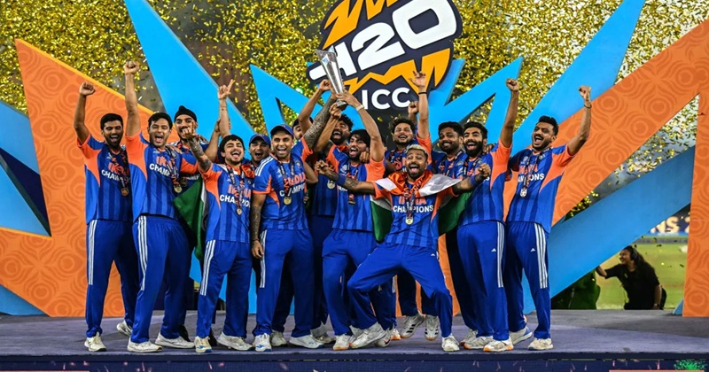 দশম টি২০ বিশ্বকাপের চ্যাম্পিয়ন ভারতীয় ক্রিকেট দল