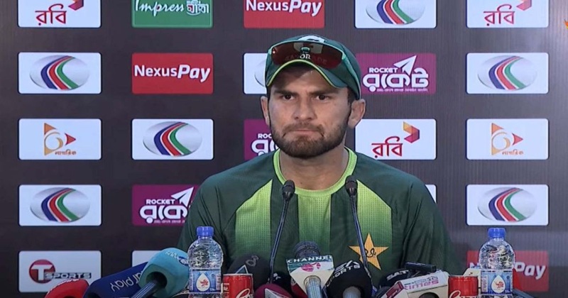 মিরপুরে সংবাদ সম্মেলনে পাকিস্তান ওয়ানডে দলের অধিনায়ক শাহিন শাহ আফ্রিদি-ইন্টারনেট
