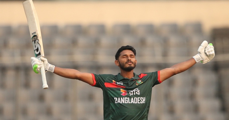 পাকিস্তানের বিপক্ষে রোববার তৃতীয় ওয়ানডে ম্যাচে সেঞ্চুরির দেখা পান তানজিদ হাসান তামিম