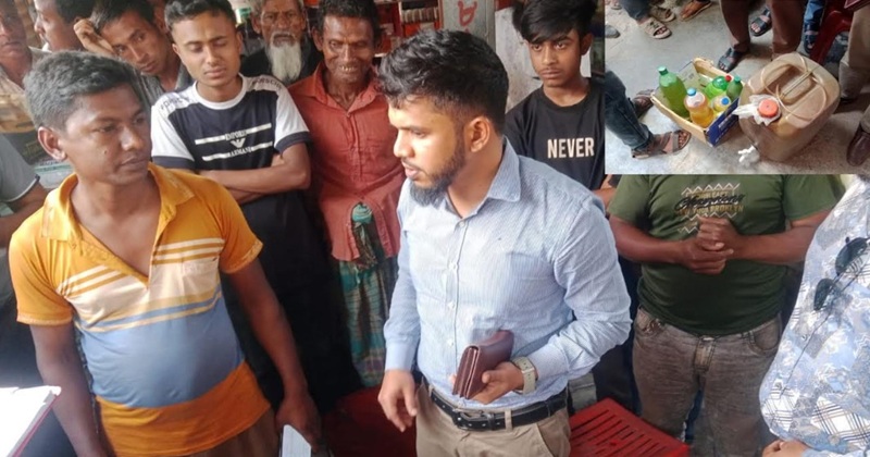 মান্দায় অতিরিক্ত দামে পেট্রোল বিক্রি: ভ্রাম্যমাণ আদালতের অভিযান