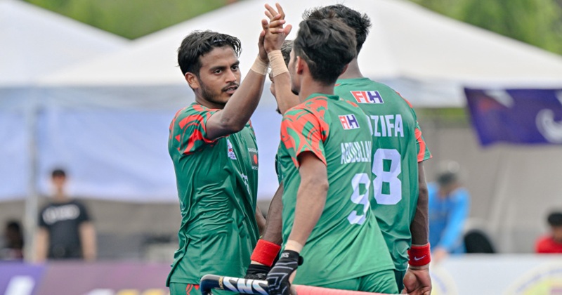 : এশিয়ান গেমসের বাছাই পর্বের হকি ইভেন্টে গোলের পর উচ্ছ্বসিত  বাংলাদেশ হকি পুরুষ দলের সদস্যরা-ইন্টারনেট