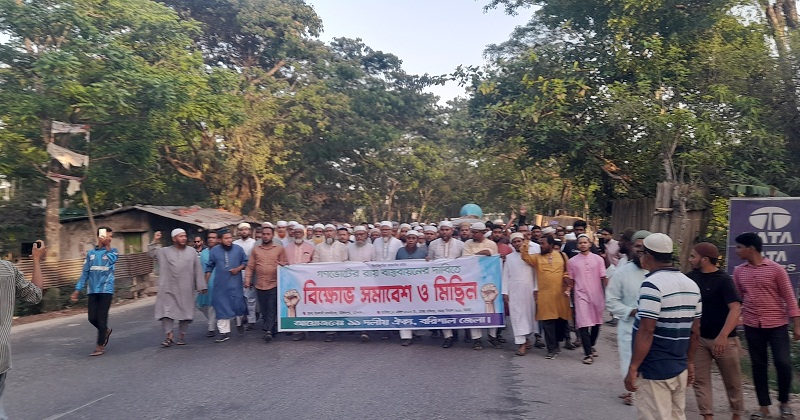 উজিরপুরে ১১ দলীয় ঐক্যের বিক্ষোভ