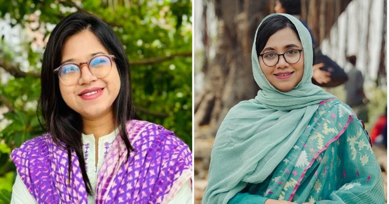 মনিরা শারমিন ও মাহমুদা আলম মিতু