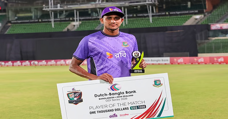 দ্বিতীয় ওয়ানডেতে ৫ উইকেট নেন নাহিদ রানা।