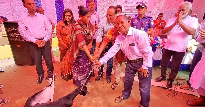 ছাগল বিতরণ করলেন ডেপুটি স্পিকার