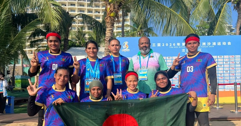 নারী কাবাডি দলের ব্রোঞ্জ পদক জয়।