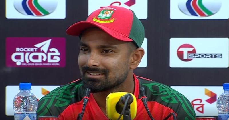 : চট্টগ্রামে সংবাদ সম্মেলনে বাংলাদেশের টি২০ অধিনায়ক লিটন কুমার দাস-ফাইল ছবি।