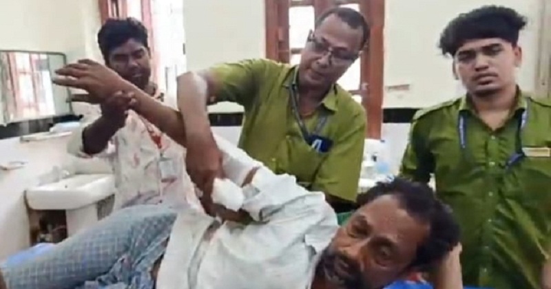 জমির ধান কাটাকে কেন্দ্র করে সংঘর্ষ