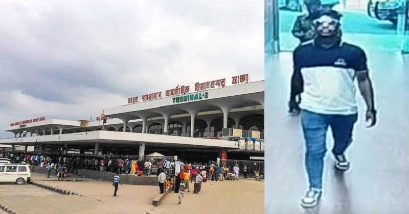 বিমানবন্দরের রানওয়েতে যুবক