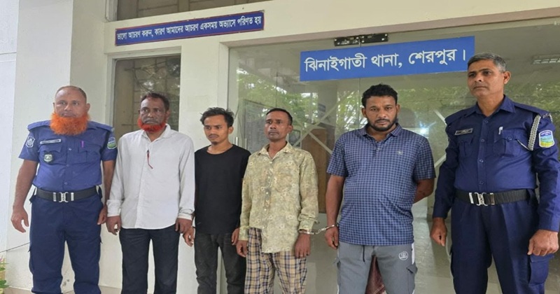 ঝিনাইগাতীতে ইউপিসদস্যসহ ৪ মাদককারবারি গ্রেফতার
