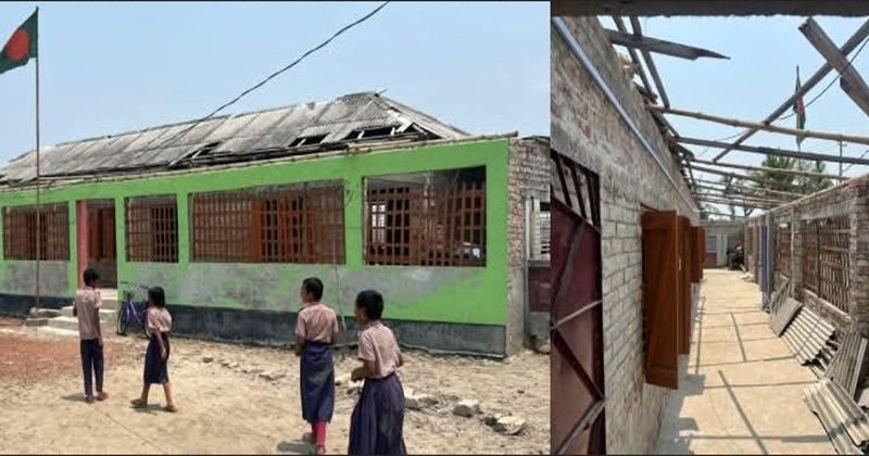 পাইকগাছায় জরাজীর্ণ ভবনে ঝুঁকিপূর্ণ ভাবে চলছে শিক্ষা কার্যক্রম