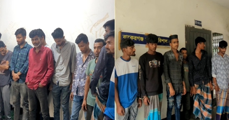বাকেরগঞ্জে পুলিশের বিশেষ অভিযানে মাদকসহ গ্রেপ্তার ১৫ জন