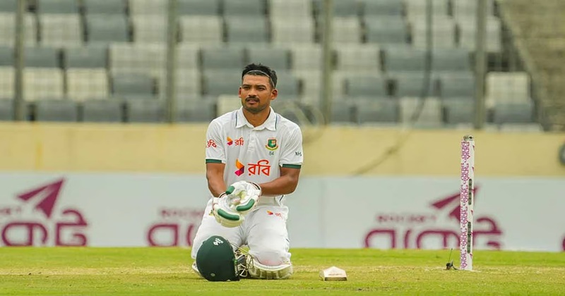 মিরপুর টেস্টে মঙ্গলবার পঞ্চম ও শেষ দিনে পাকিস্তানের বিপক্ষে দ্বিতীয় ইনিংসে ৮৭ রান করে করে এলবিডব্লুর ফাঁদে পড়ে বিদায় নেন নাজমুল হোসেন শান্ত-ইন্টারনেট