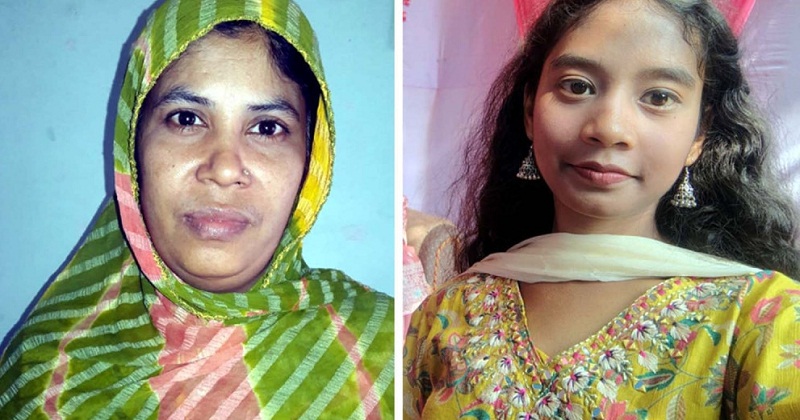শিক্ষিকা উম্মে কুলছুম ও স্কুলছাত্রী তাসনিম