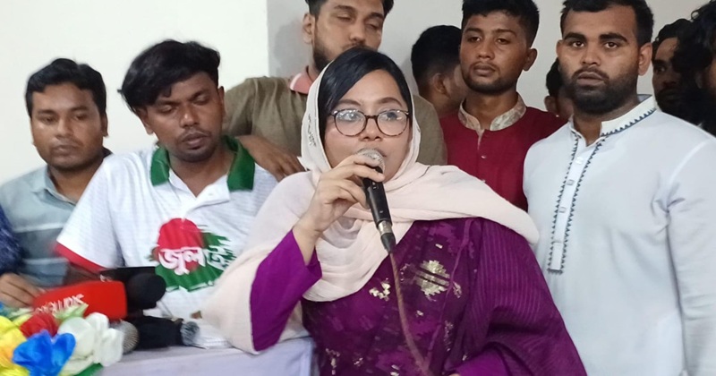 কাঁঠালিয়ায় সংরক্ষিত নারী আসনের সংসদ সদস্য মাহমুদা আলম মিতুকে সংবর্ধনা