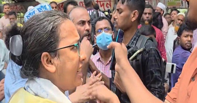 নারী সাংবাদিকের ওপর চড়াও