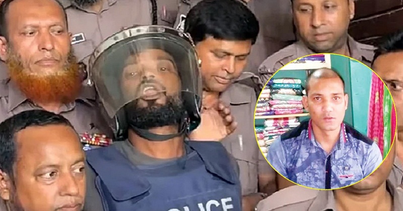 প্রধান আসামি সোহেল রানা, ইনসেটে ডলার