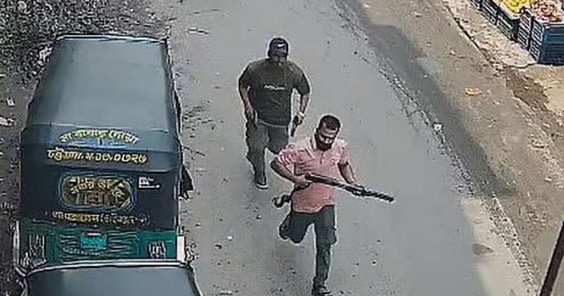 খুনের ঘটনার সিসিটিভি ফুটেজ