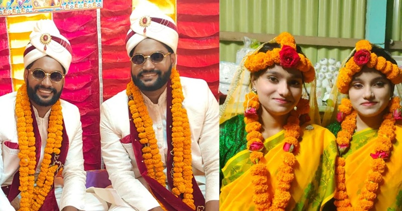 যমজ দুই বোনের সঙ্গে যমজ দুই ভাইয়ের বিয়ে