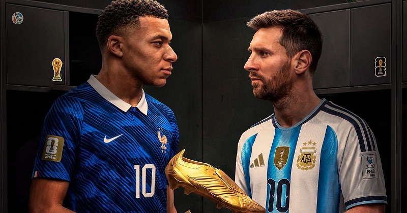 কিলিয়ান এমবাপ্পে ও লিওনেল মেসি