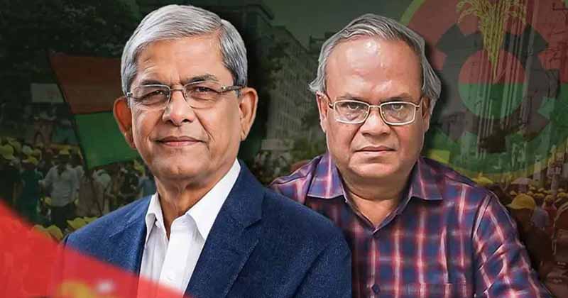 মির্জা ফখরুল ইসলাম, রুহুল কবির রিজভী
