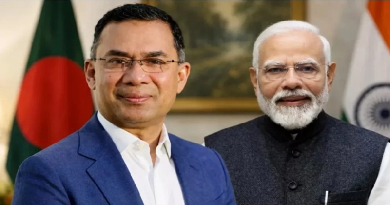 বাংলাদেশের প্রধানমন্ত্রী তারেক রহমান ও ভারতের প্রধানমন্ত্রী নরেন্দ্র মোদি