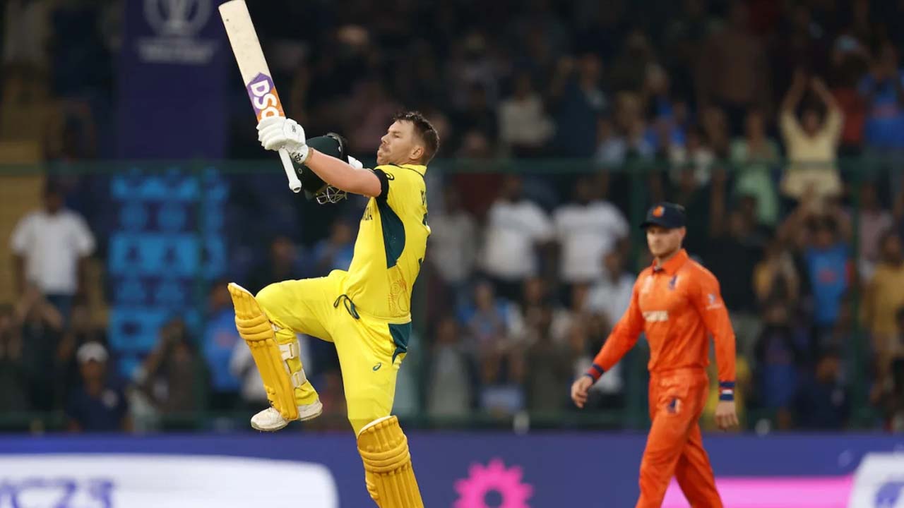 সেঞ্চুরি তুলে নিয়ে ওয়ার্নারের উল্লাস